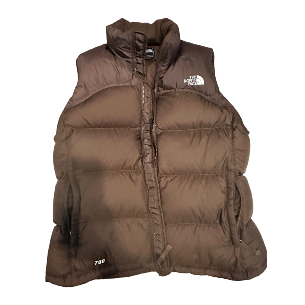 THE NORTH FACE NOVELTY NUPTSE PUFFER 700 DOWN Brown VEST Women’s